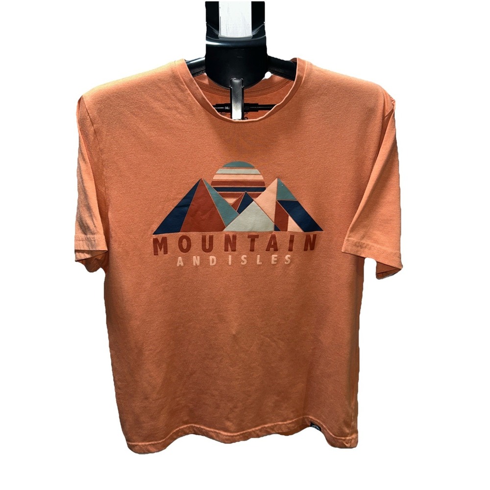 Mountain and Isles T-Shirt Women's Size Large Coral